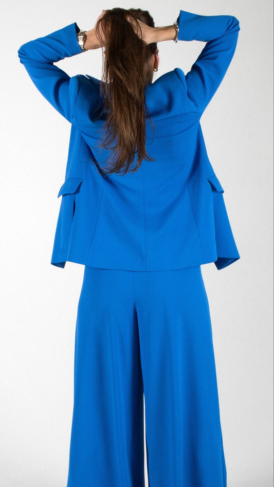 HOSE WIDE LEG MIT BUNDFALTEN & GÜRTEL