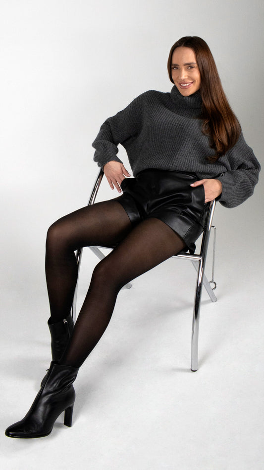 ROLLKRAGEN PULLOVER MIT CASHMERE