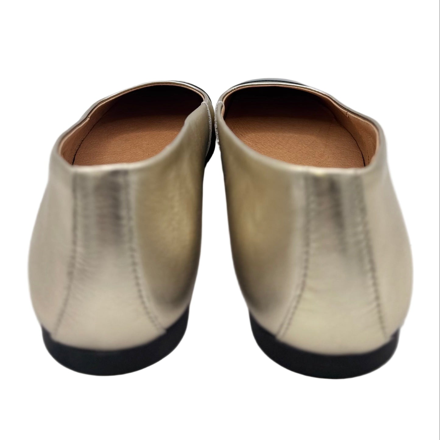 METALLIC BALLERINAS GOLD MIT KONTRASTKAPPE