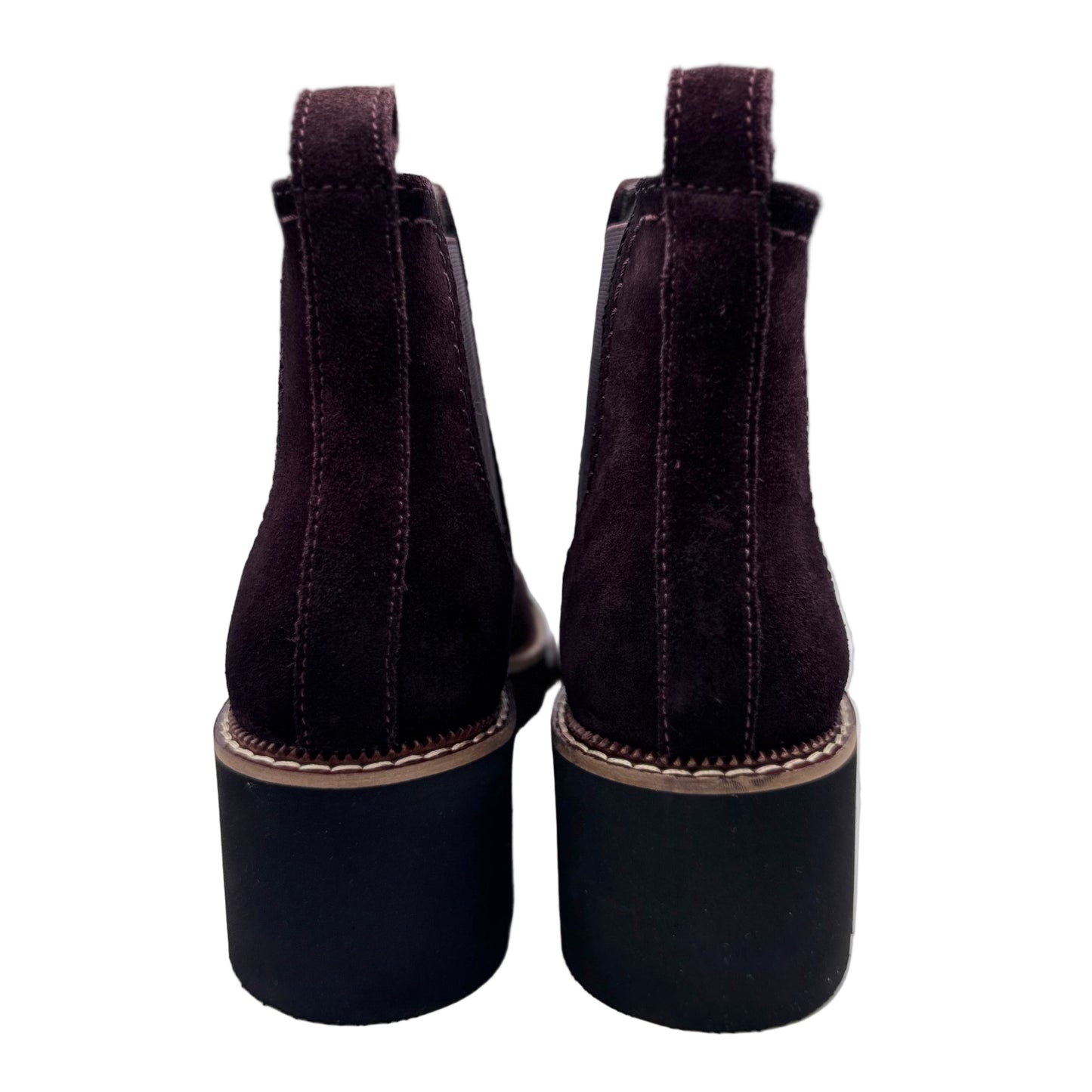 CHUNKY CHELSEA BOOTS AUBERGINE