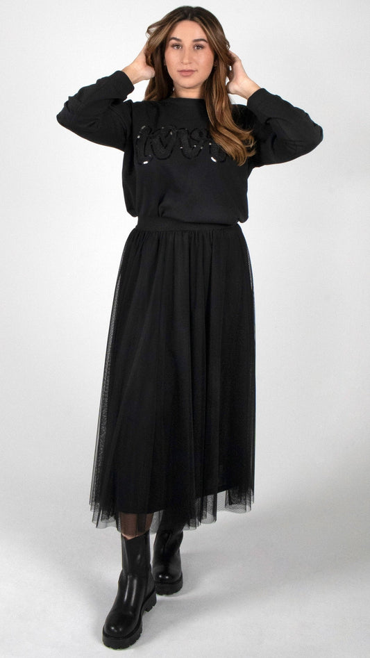 SWEATSHIRT MIT LOVE STICKEREI