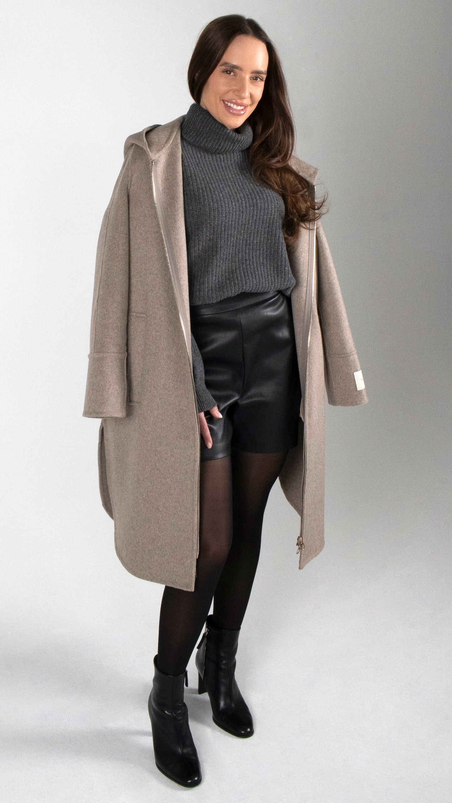 ROLLKRAGEN PULLOVER MIT CASHMERE