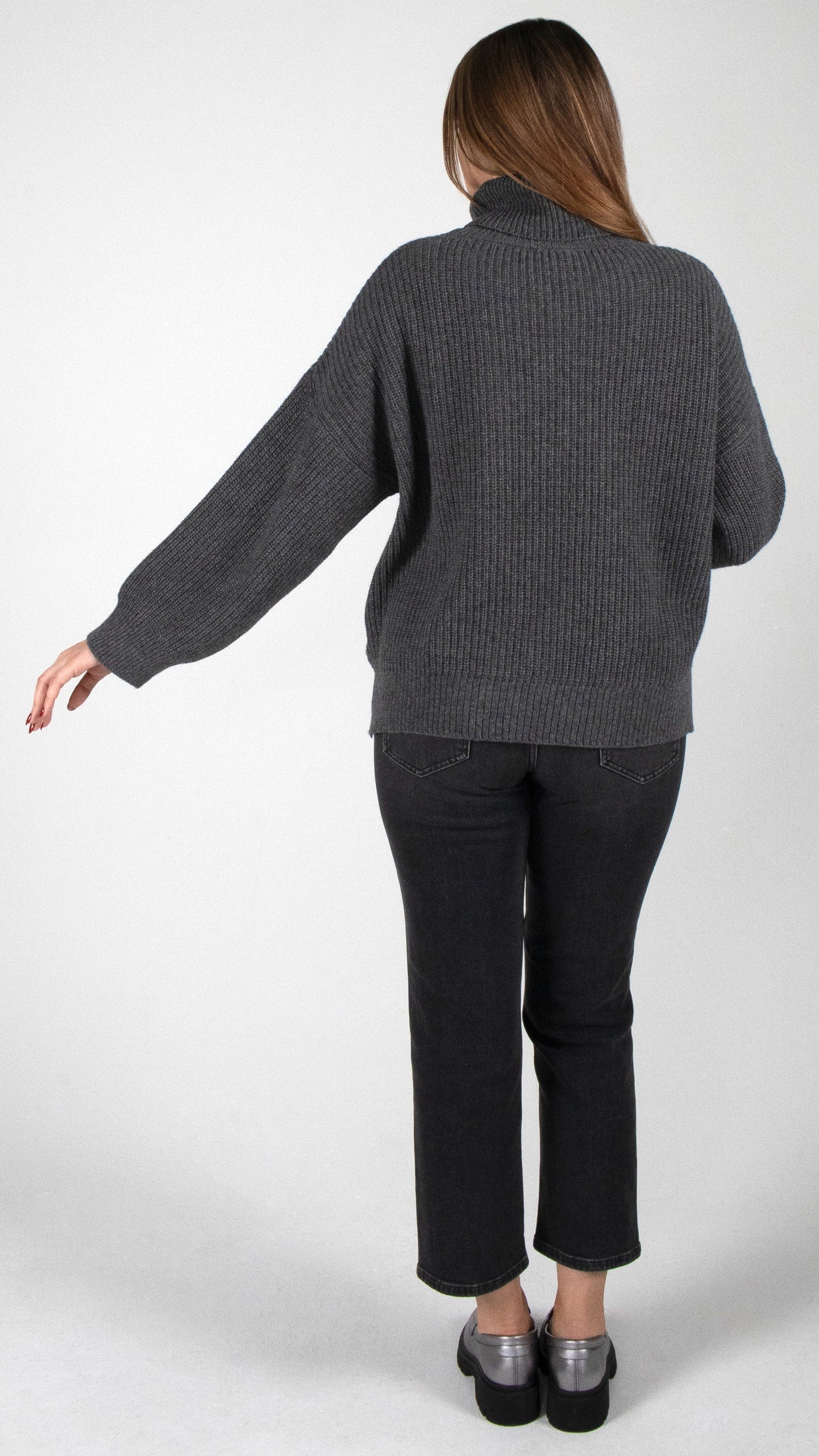 ROLLKRAGEN PULLOVER MIT CASHMERE