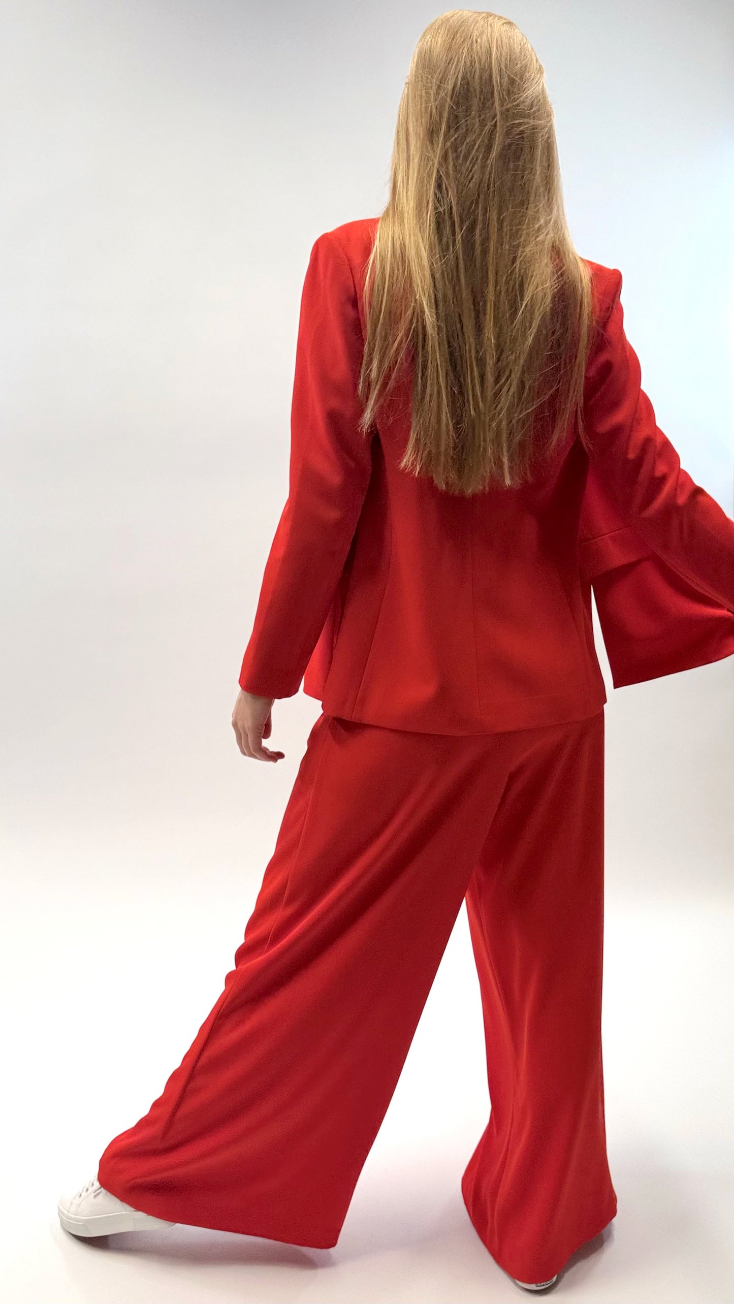 BLAZER STRAIGHT MIT SCHLITZEN ROT