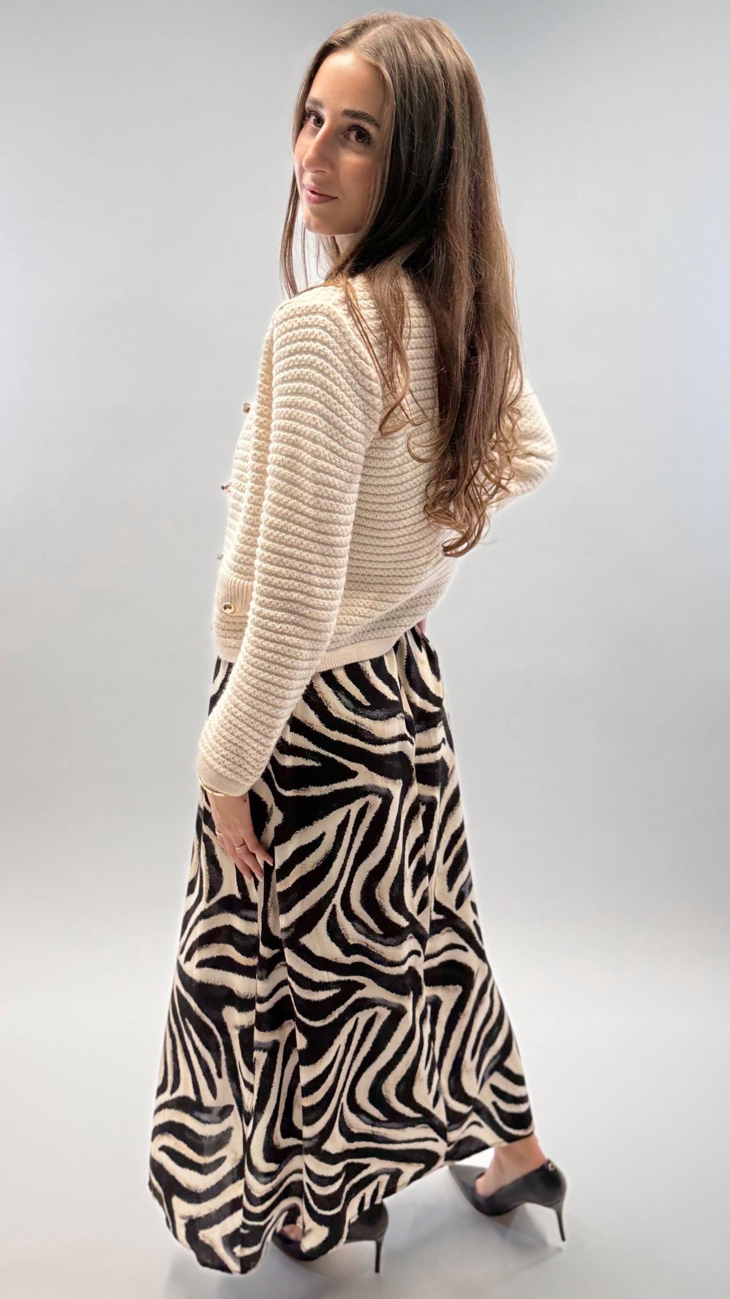 ANIMAL PRINT MAXI KLEID