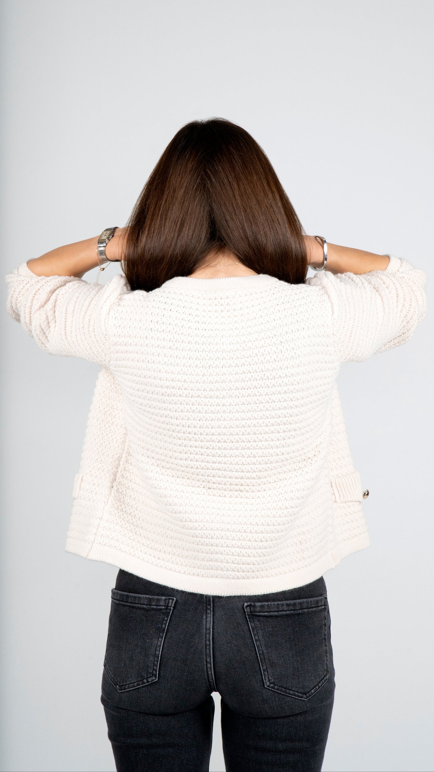 STRICK CARDIGAN MIT GOLDKNÖPFEN