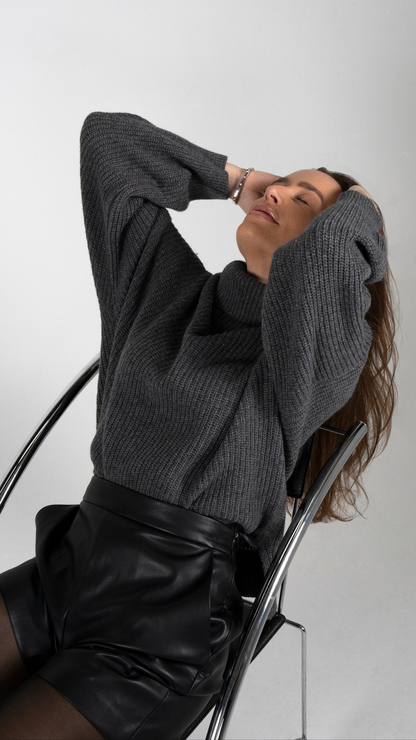 ROLLKRAGEN PULLOVER MIT CASHMERE