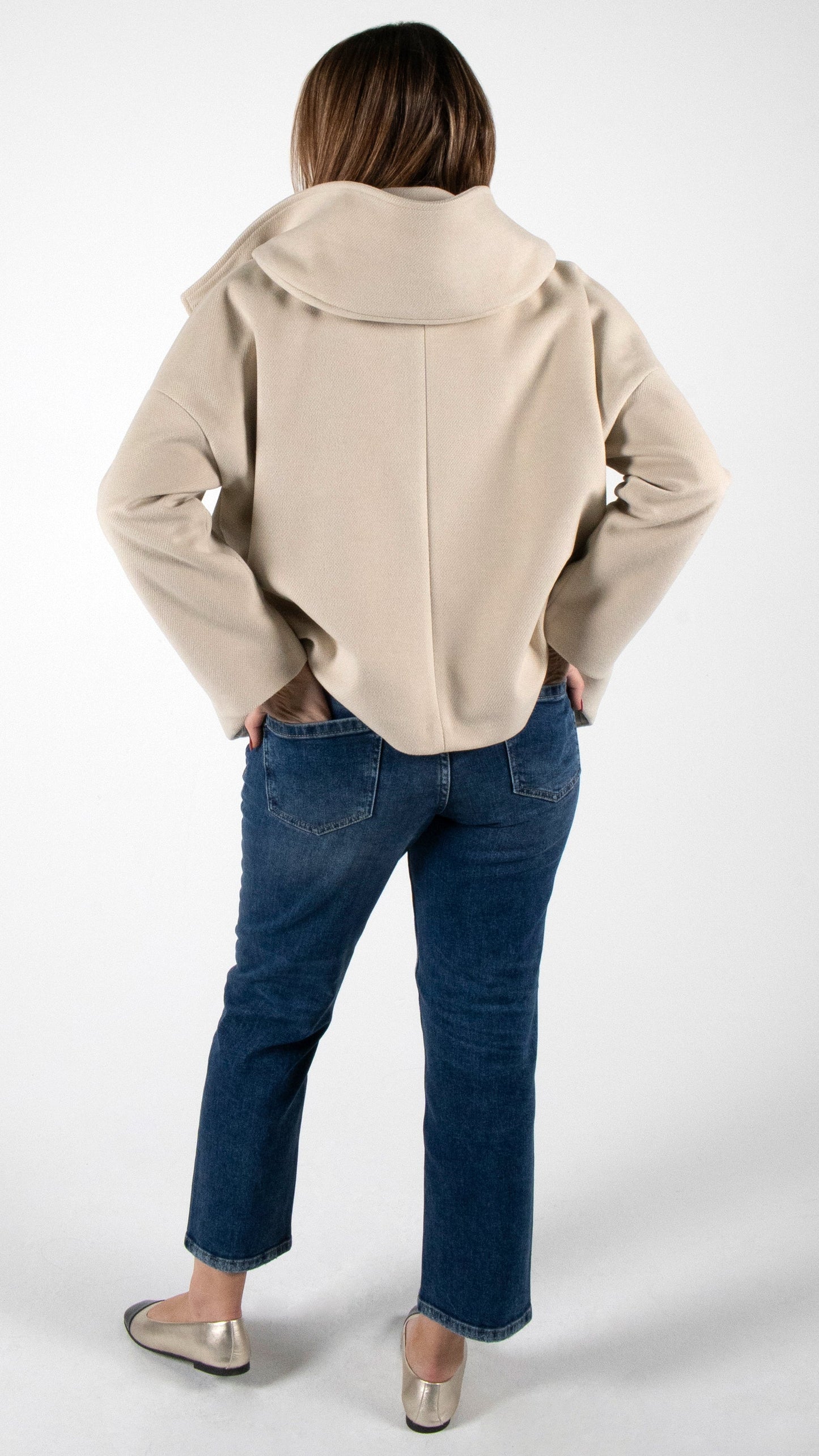 CASHMERE TOUCH KURZMANTEL MIT STEHKRAGEN