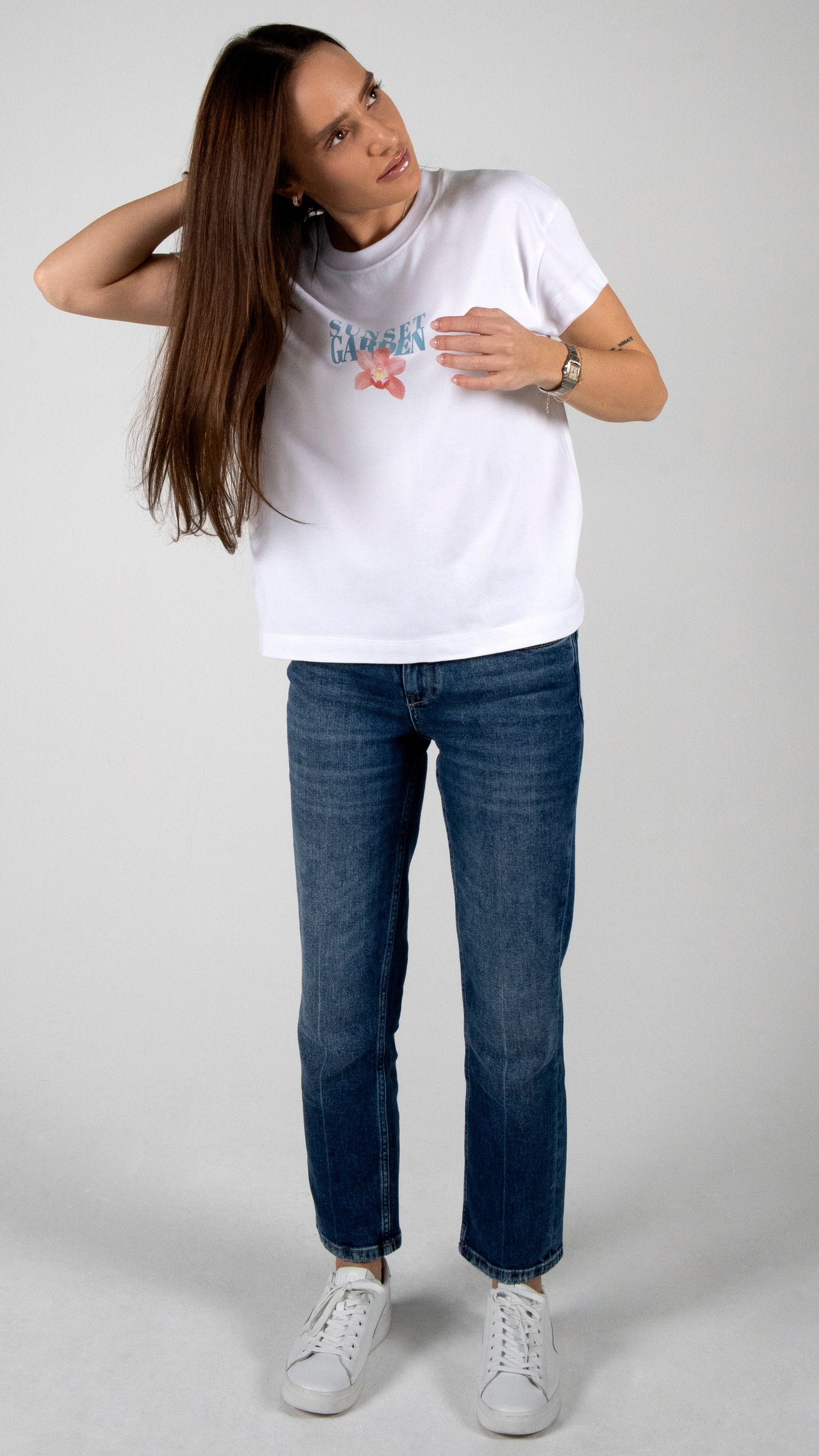 'SINA' CROPPED STRAIGHT LEG JEANS | BLUE DENIM