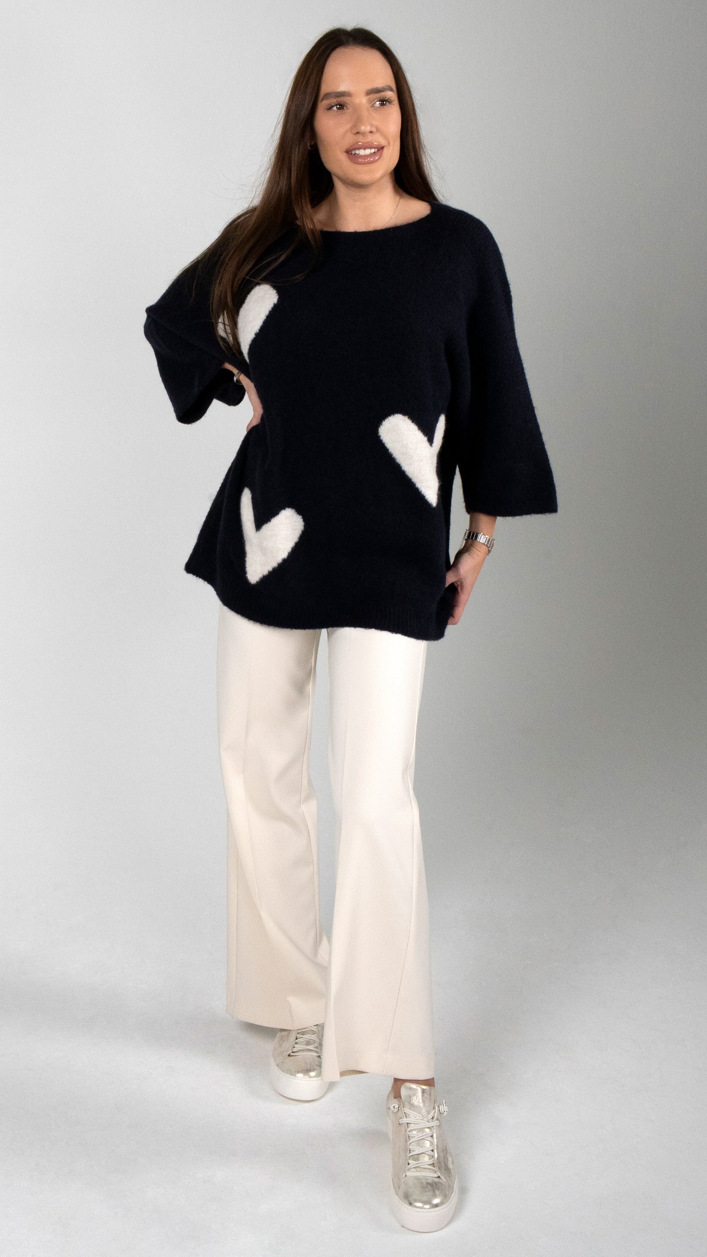 STRICK PULLOVER MIT HERZEN