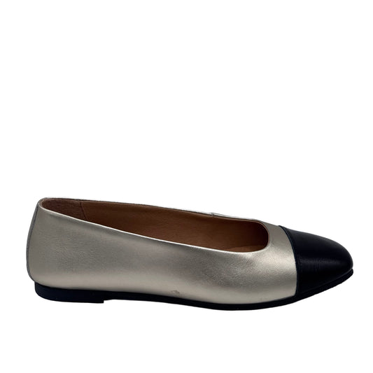 METALLIC BALLERINAS GOLD MIT KONTRASTKAPPE