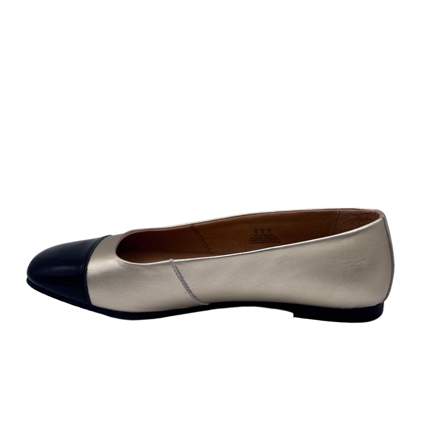 METALLIC BALLERINAS GOLD MIT KONTRASTKAPPE