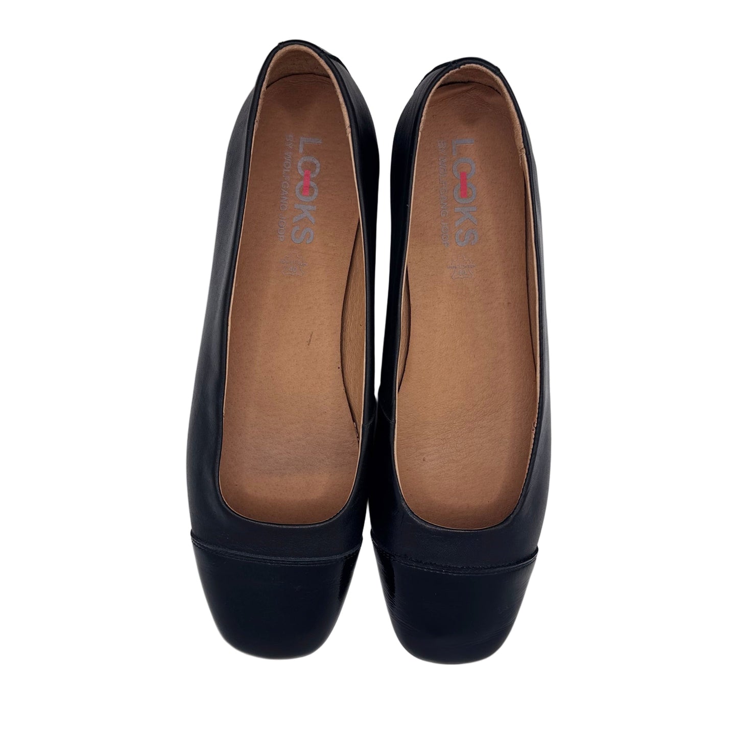 BALLERINAS SCHWARZ MIT KONTRASTKAPPE