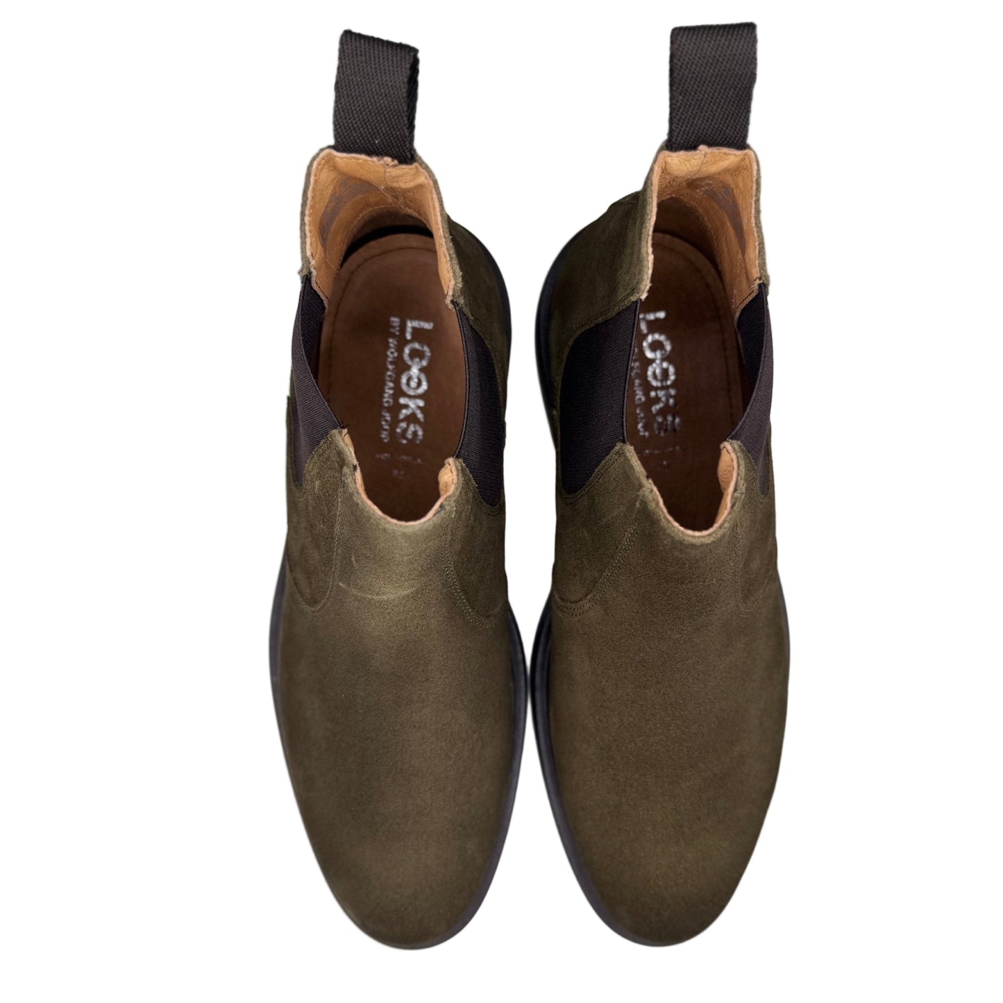 CHELSEA BOOTS VELOURSLEDER OLIVE