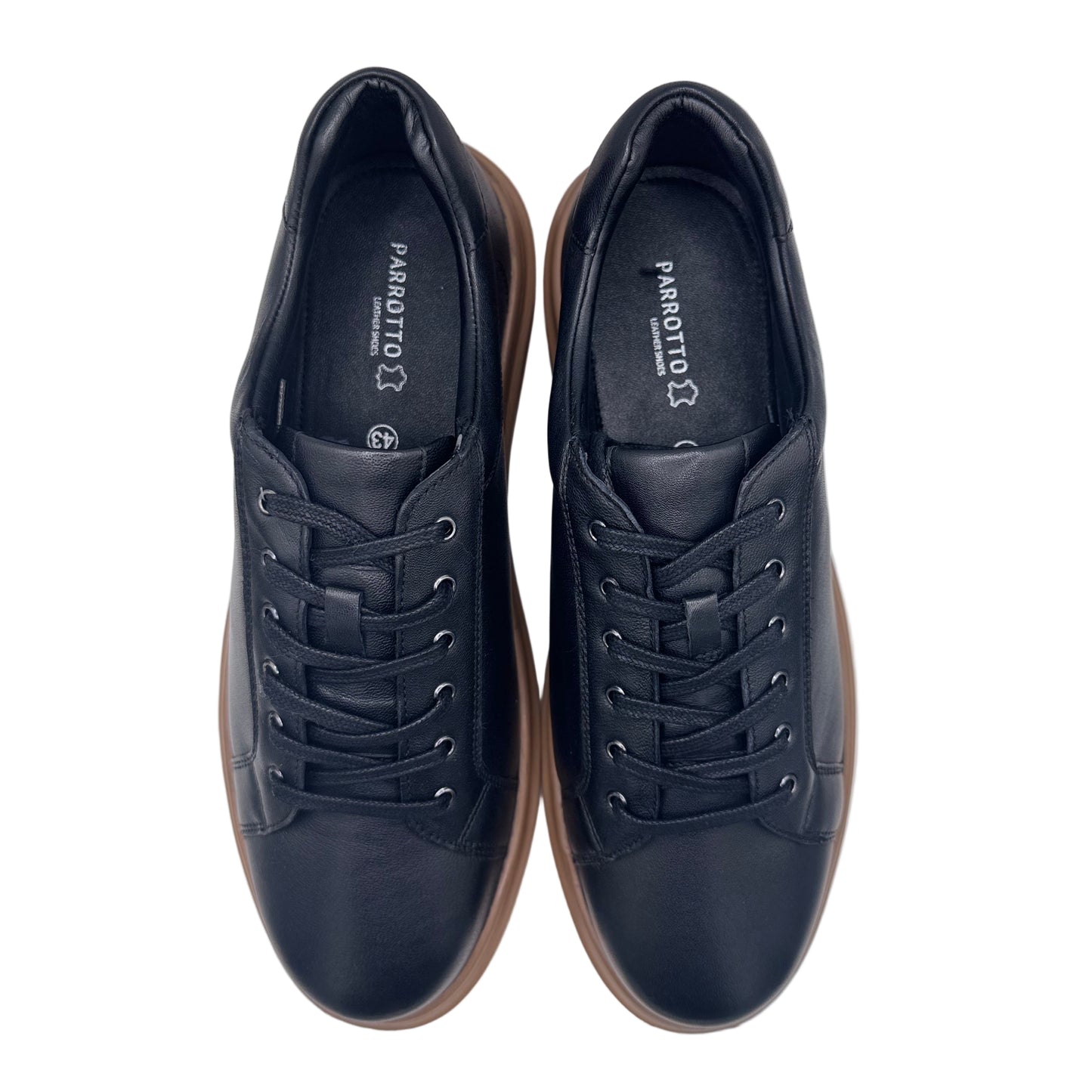 LEDER SNEAKER MIT KONTRASTSOHLE