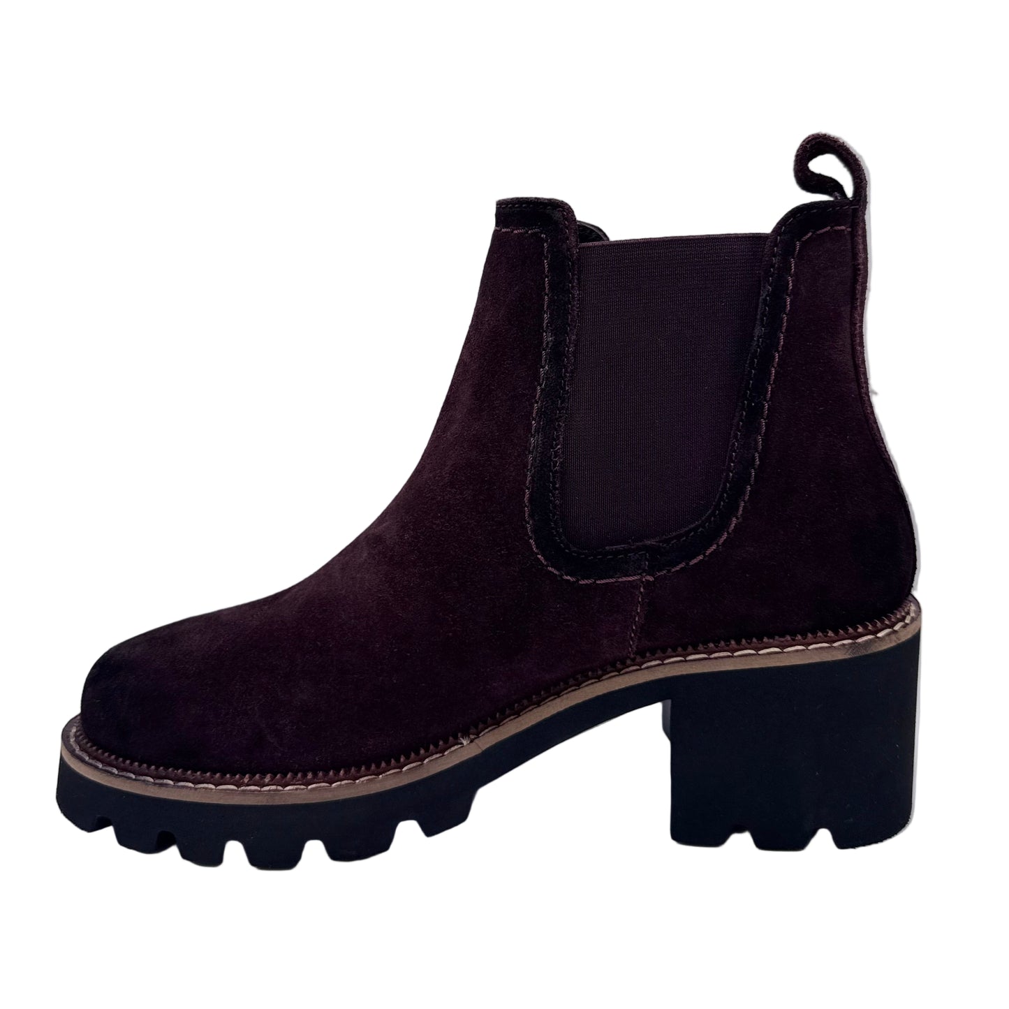CHUNKY CHELSEA BOOTS AUBERGINE