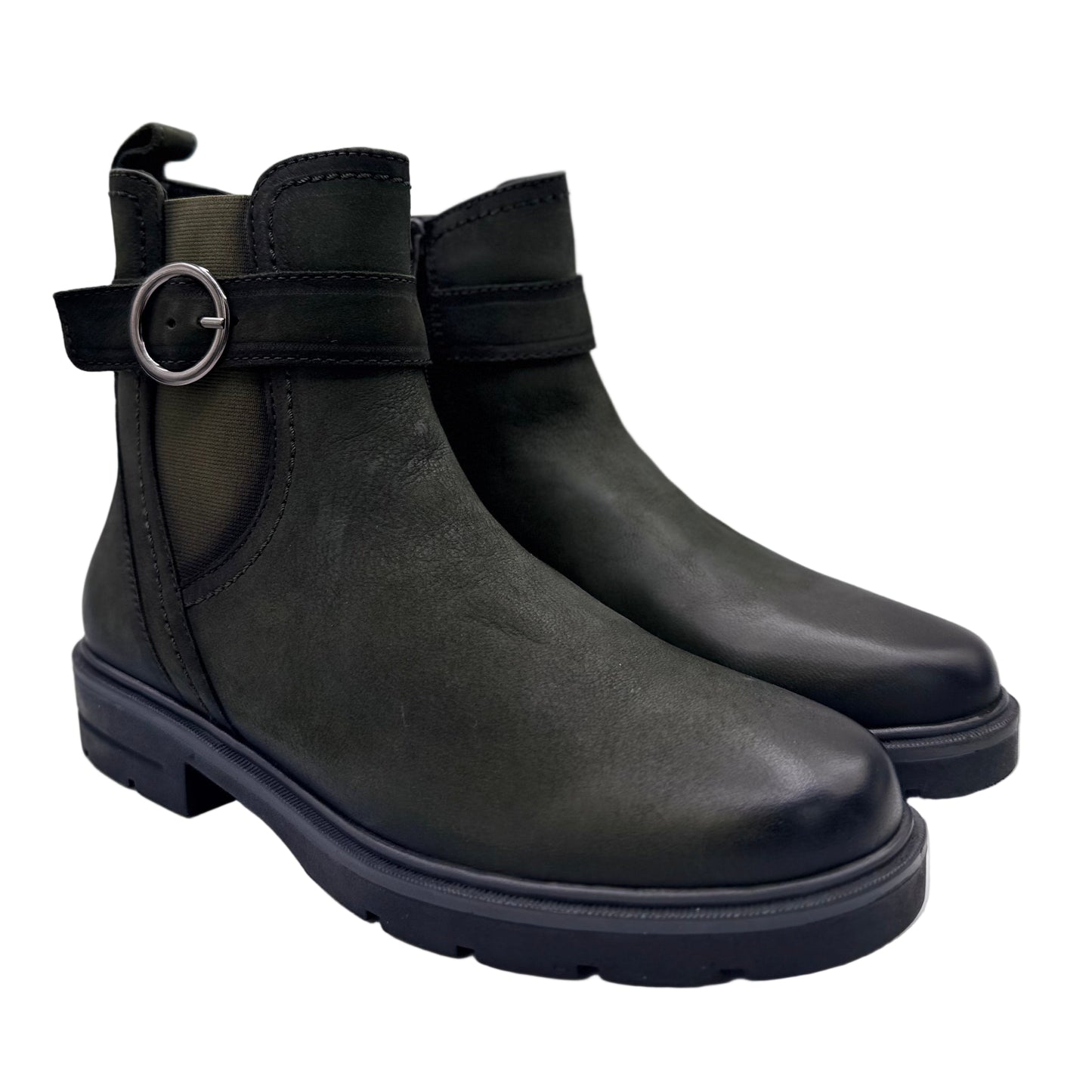 CHELSEA BOOTS MIT SCHLIESSE OLIV