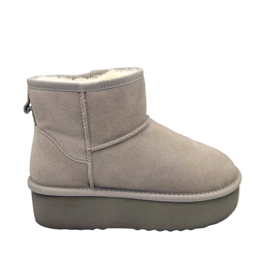 PLATEAU BOOTS MIT WARMFUTTER TAUPE