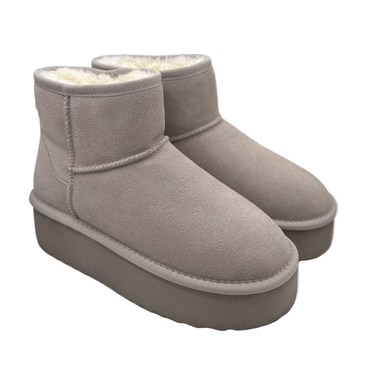 PLATEAU BOOTS MIT WARMFUTTER TAUPE
