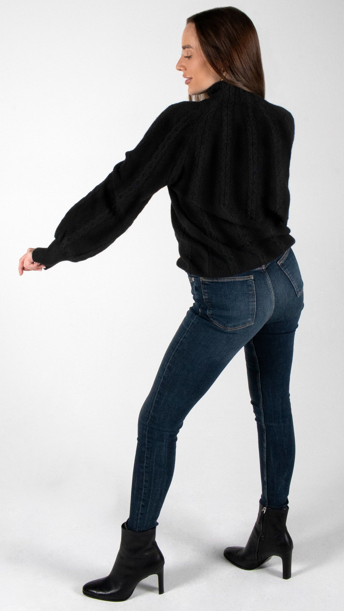 ZOPFMUSTER PULLOVER MIT STEHKRAGEN