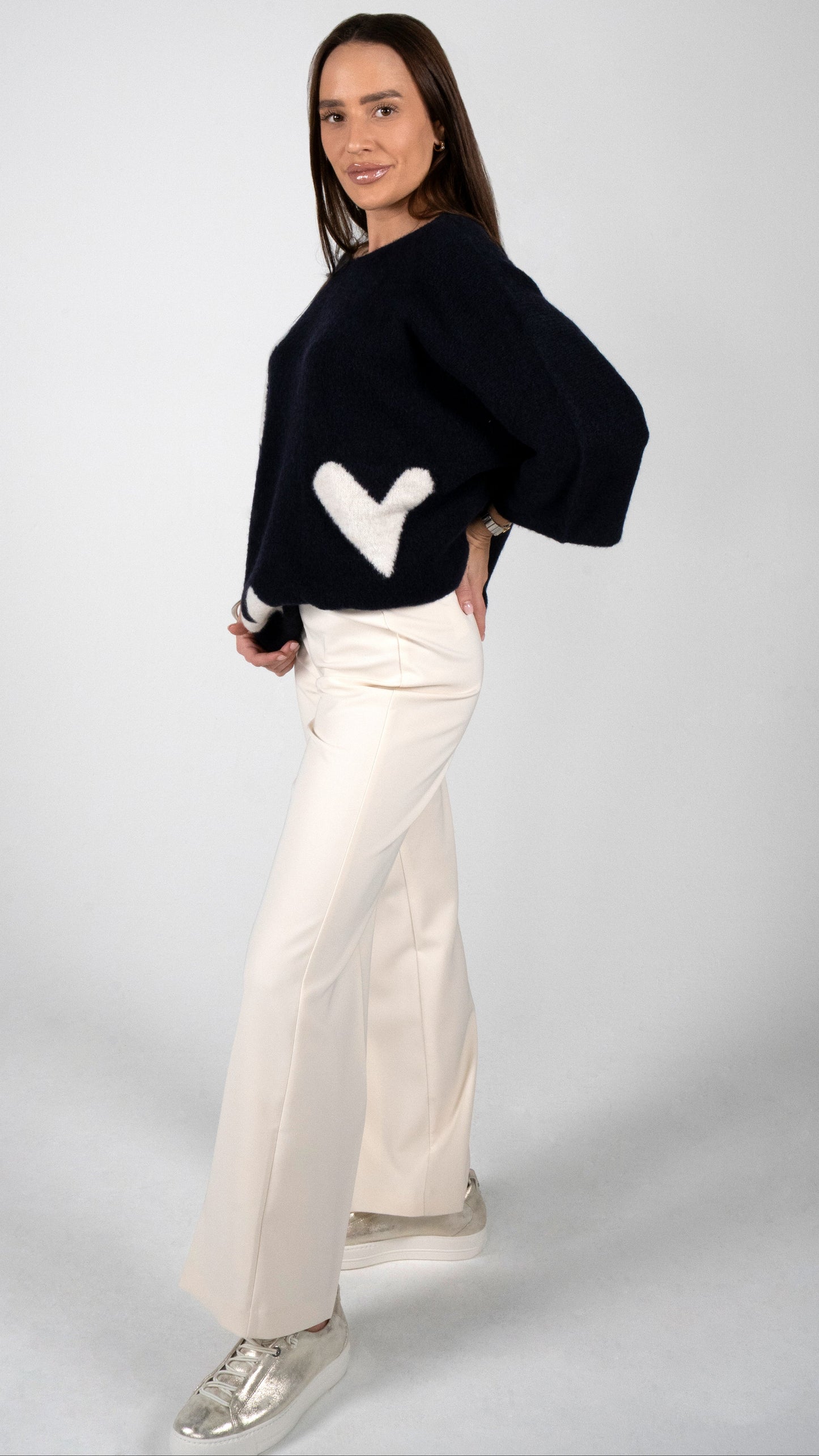 STRICK PULLOVER MIT HERZEN