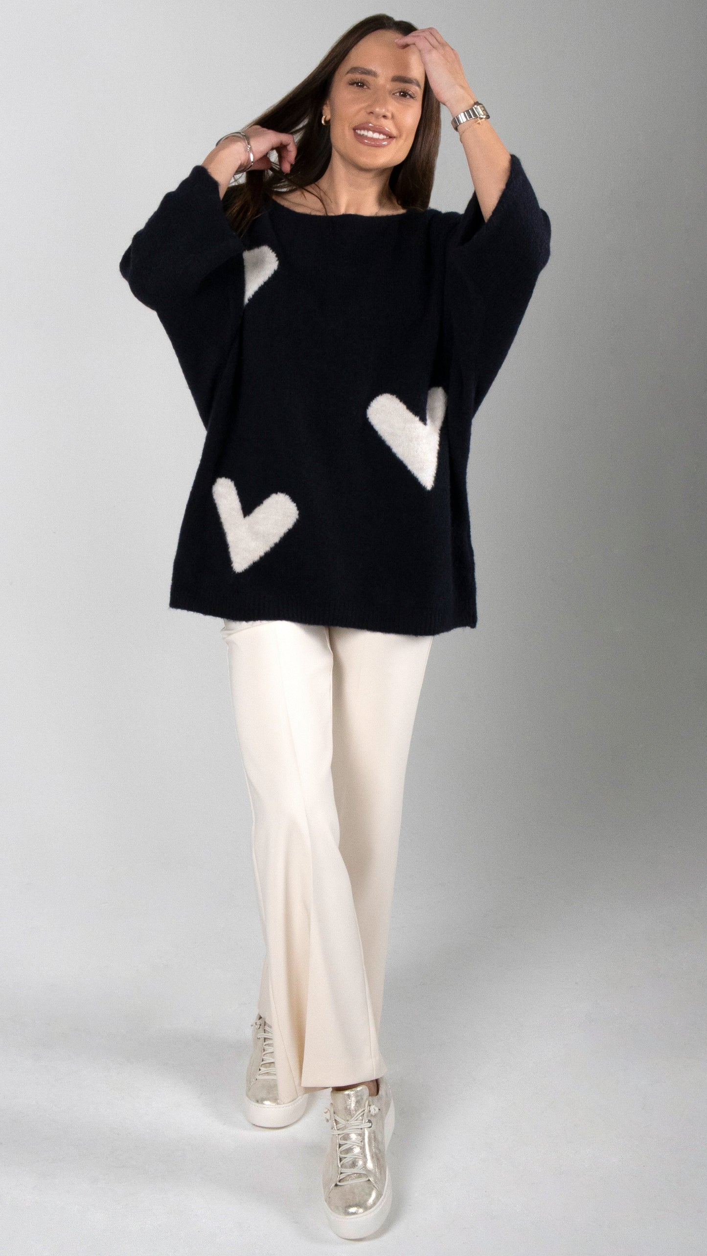 STRICK PULLOVER MIT HERZEN