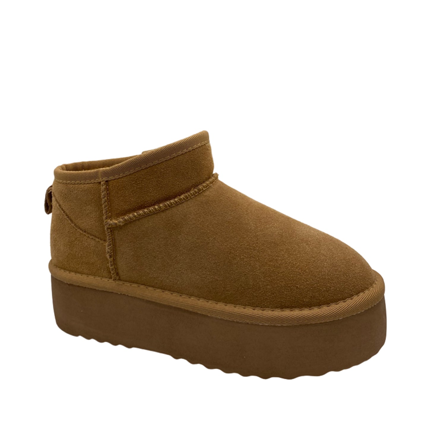 LOW BOOTS PLATEAU MIT WARMFUTTER CAMEL