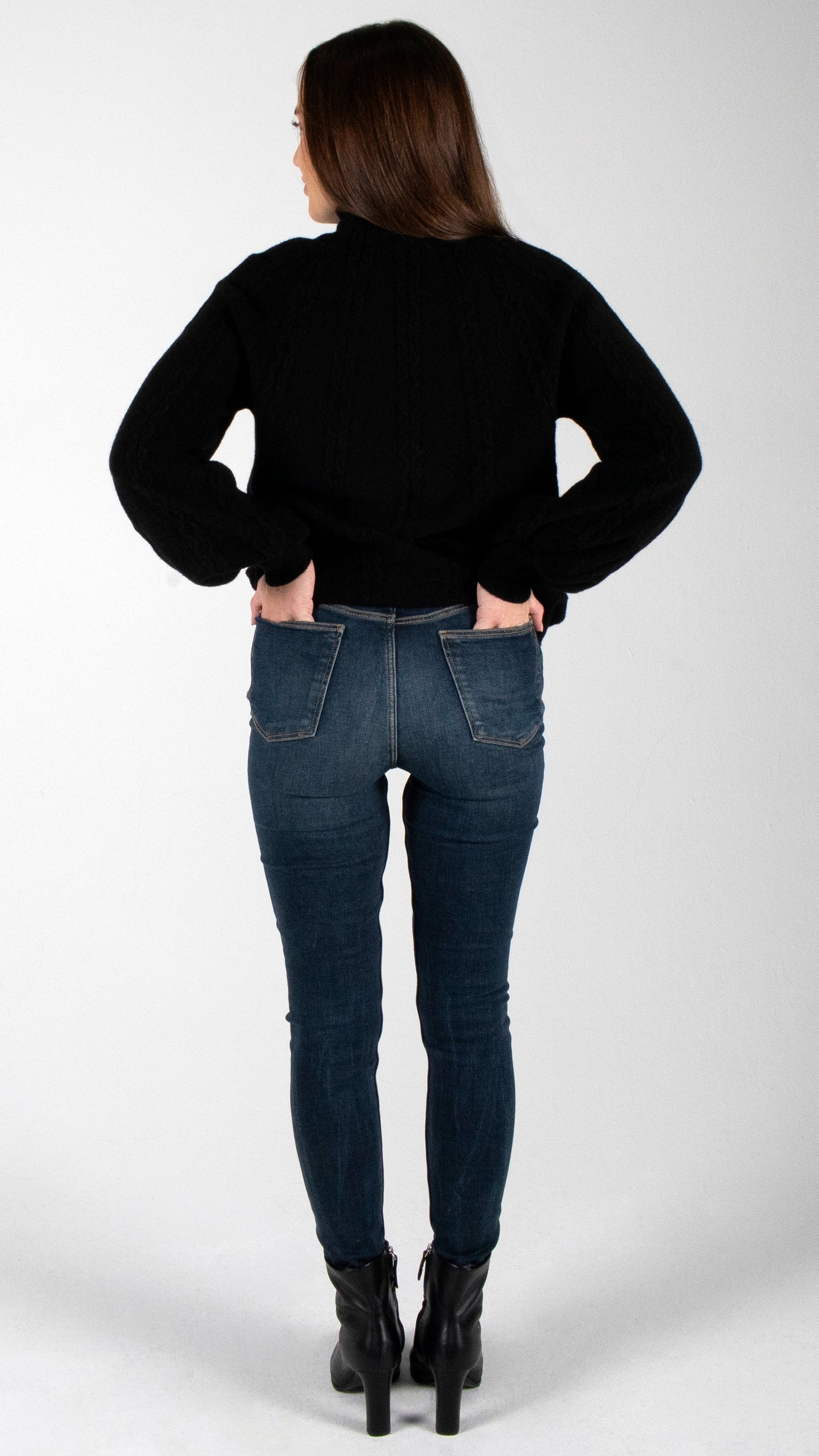 'MIA' HIGH WAIST SKINNY JEANS | DARK VINTAGE BLUE
