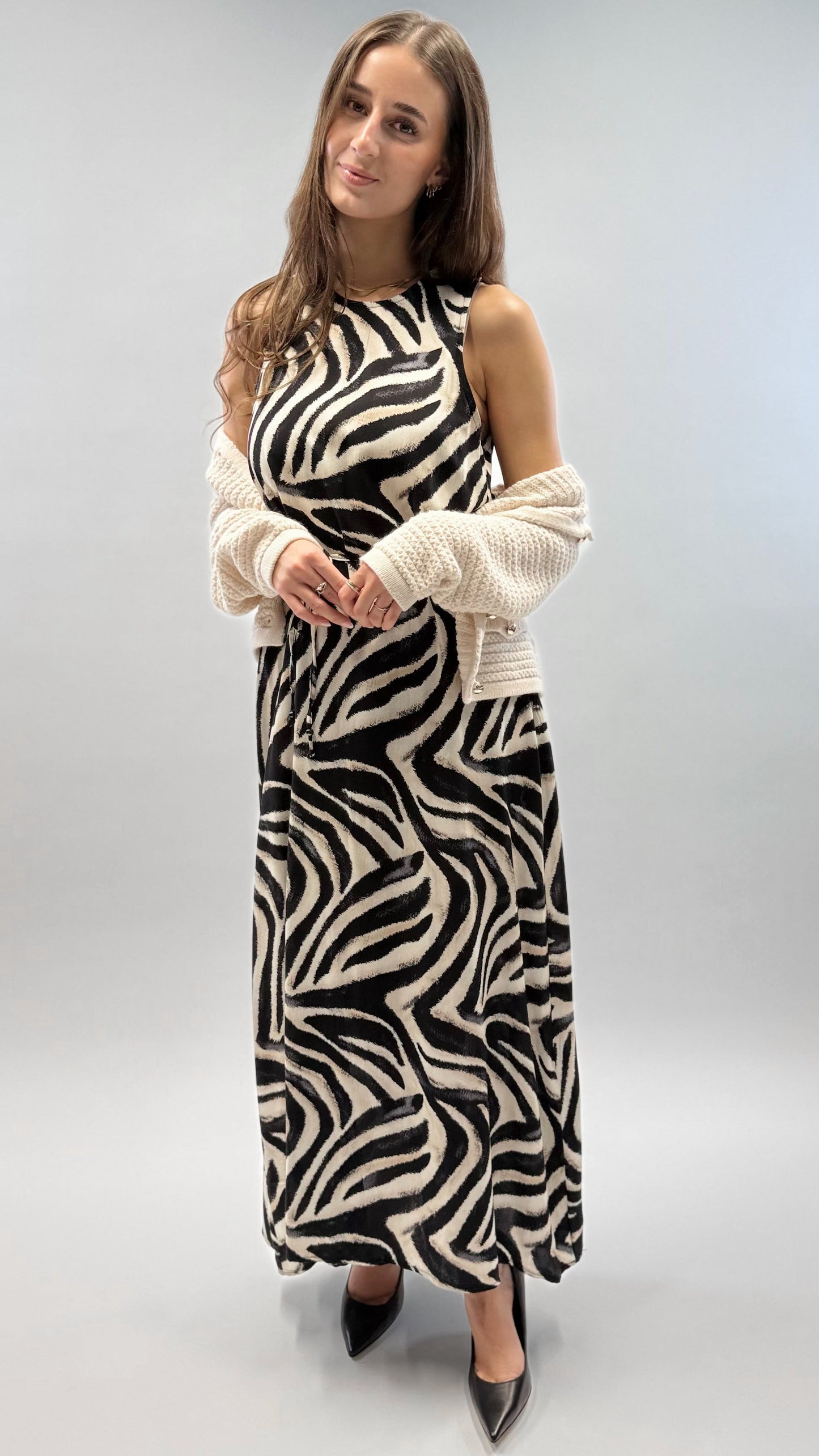 ANIMAL PRINT MAXI KLEID