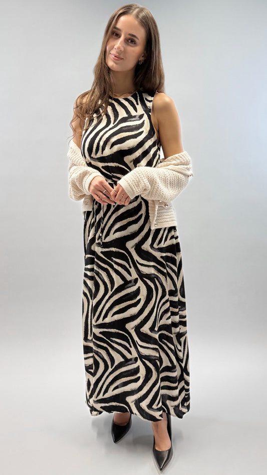 ANIMAL PRINT MAXI KLEID