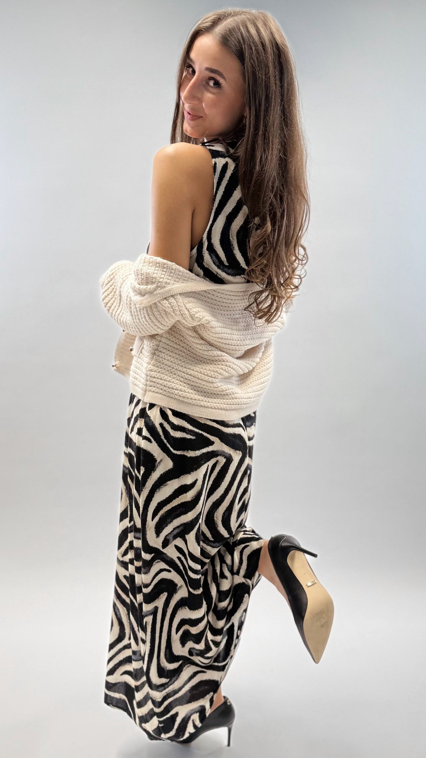 ANIMAL PRINT MAXI KLEID